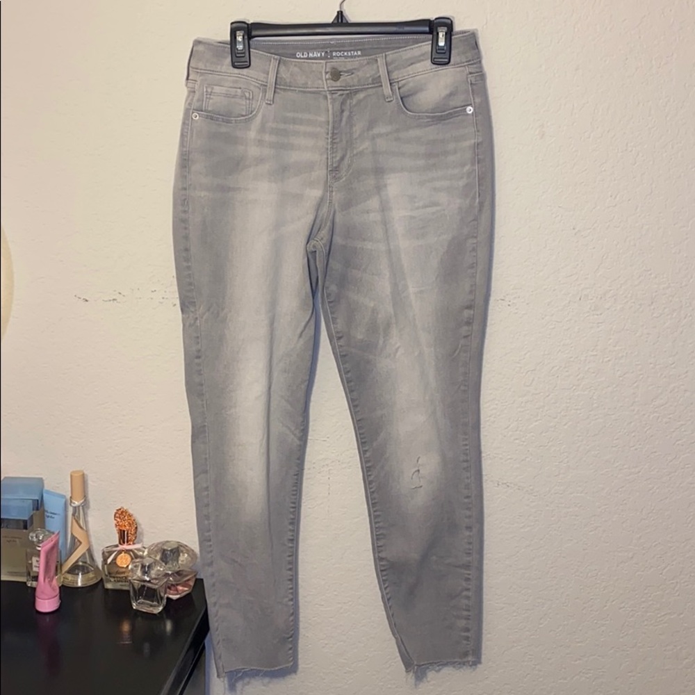 Gray Washed Skinny Jeans